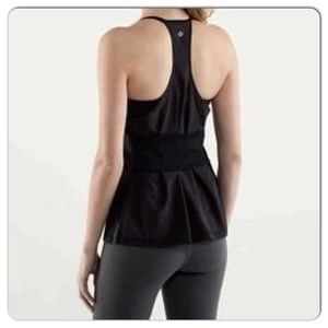 Lululemon Sz 4 Black Amped Tank Top